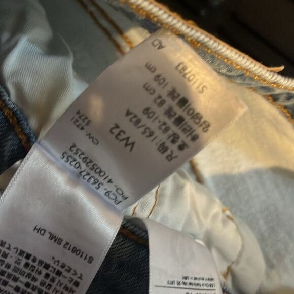 Levis 501 Original Two Toned Denim Hidden Button Front Stretch Jean Shorts 32 - Picture 10 of 10